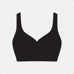 Sports bra lingerie fashion vector icon