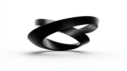 A black band with a curved design