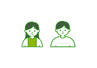 boy and girl illustration of children