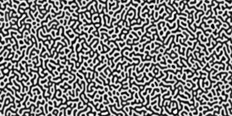 Abstract black and white pattern of swirling lines and shapes. High contrast turing pattern of black meandering lines on a white background, concept for abstract backgrounds, textile prints,decoration