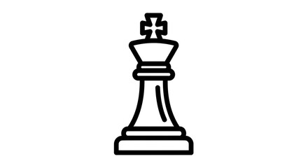 Fototapeta premium A black and white image of a chess queen piece