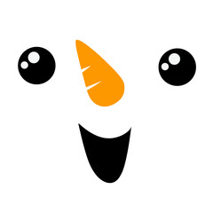 Snowman face vector 