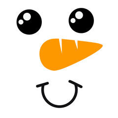 Snowman face vector 