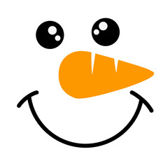 Snowman face vector 