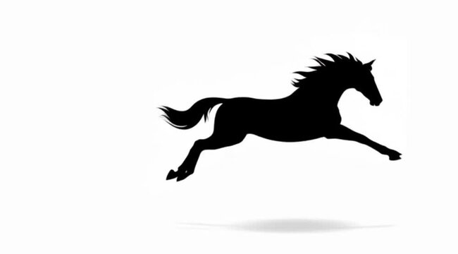 animated gif of a horse silhouette running and jumping