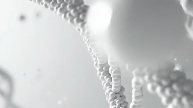 Abstract representation of a DNA molecule, symbolizing genetics, biology, and scientific research.