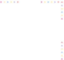 Obraz premium cute colorful heart corner border frame design elements