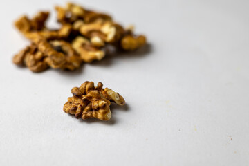 Obraz premium Single Walnut Kernel With Selective Focus