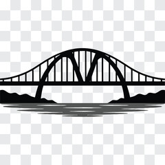 Hernando de Soto Bridge Silhouette over Mississippi River