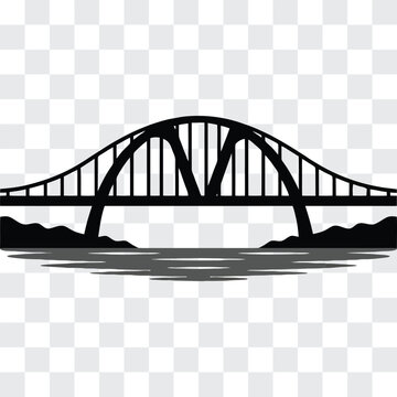 Hernando de Soto Bridge Silhouette over Mississippi River