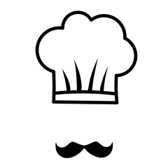 Chef hat vector icon