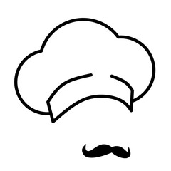 Chef hat vector icon