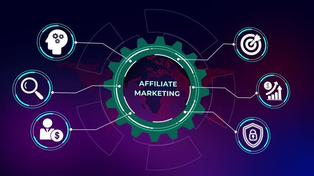 Affiliate Marketing Strategy and Digital Partnership Concept for Online Business Network