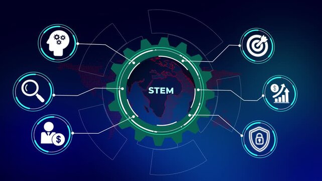 STEM Science Technology Engineering and Math Concept for Business and Digital Internet Network