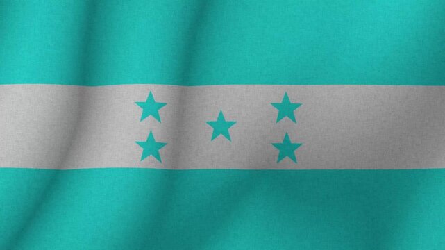 The flag of the Republic de Honduras. The evolving Honduras flag in 3d format. 1080p HD animation for presentation