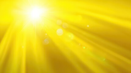Bright Yellow Light Rays Shining Down With Lens Flare Effects Over Gradient Background Illustration Concept For Hope Warmth And Optimism Creates Positive Emotional Impact