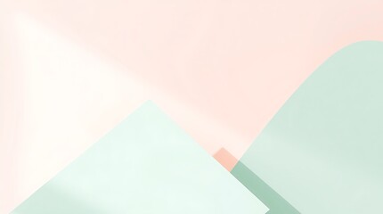 Soft pastel geometric shapes in modern composition