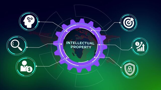 Intellectual Property Rights Concept for Business Technology and Digital Internet Network