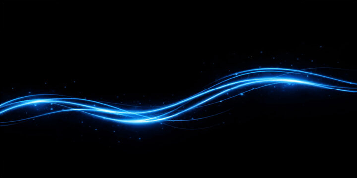 Abstract blue wave wallpaper featuring dynamic light lines and a futuristic glow effect on a dark textured backdrop with an energetic fractal pattern and motion design