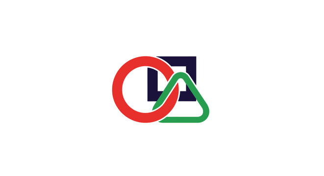 Geometric shapes logo design elements.