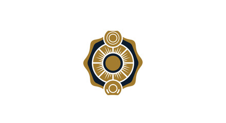 Golden Emblem Design Element Symbol.