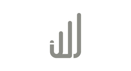 Gray Arabic Letter Graphic Design Element.