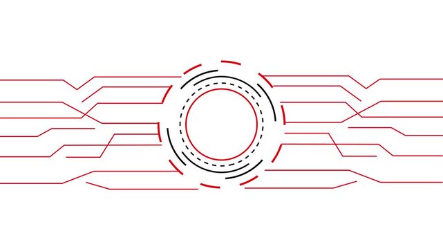Abstract Tech Circle Background User for game and digital technology background.4k video presentation