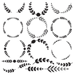 Simple style floral frame vector image