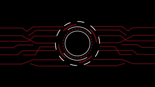 Abstract Tech Circle Background User for game and digital technology background.4k video presentation