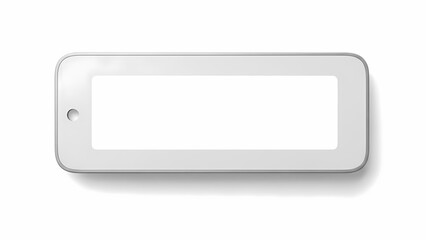 White plastic keycard with rounded edges and a small hole