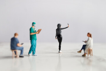 Obraz premium Posting on social media selfie obsession