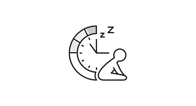 Person Sleeping on a Clock Face.
