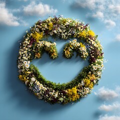 Happiness visual concept for social impact and wellbeing communication