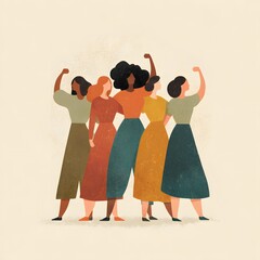 Female empowerment illustration suitable for stock and advertising