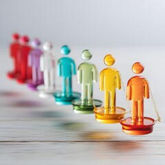 Equality and inclusion concept image clear modern composition