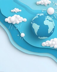 World Meteorological Day banner minimal modern science design