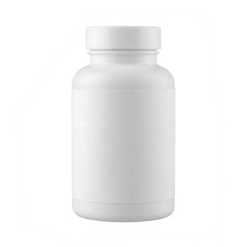 Blank White Plastic Medicine Bottle Mockup for Packaging Design