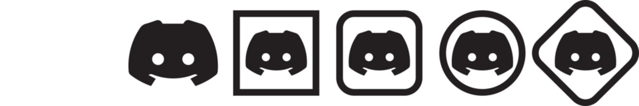 discord logo vector icon set.  Instant messaging social platform. discord logo icon. discord mobile app icons. social network logos. digital marketing designs