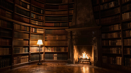 Grand Library At Night