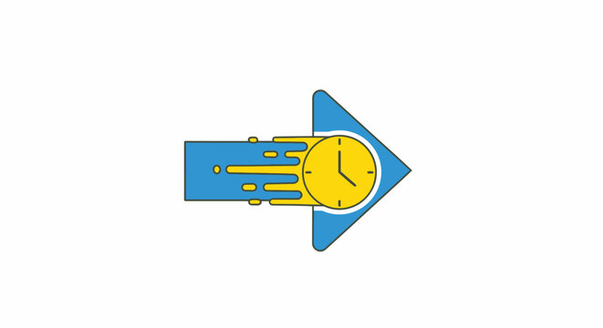 Hand Holding Clock Moving Forward Fast.