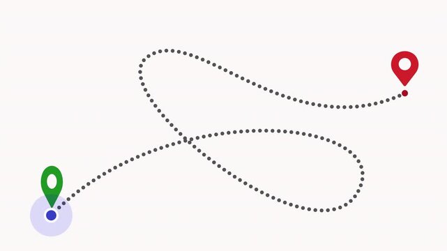 GPS Location Path Animation with Moving Marker between Two Points