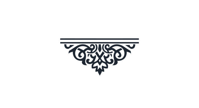 Intricate Ornate Decorative Border Design Element.