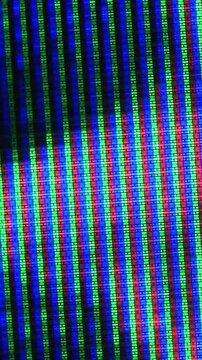 Plasma tv screen pixels close up showing RGB subpixels matrix