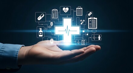 Obraz premium Digital Healthcare and Medical Technology