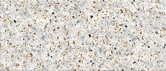 Fototapeta premium Elegant white terrazzo texture with gold and gray speckles