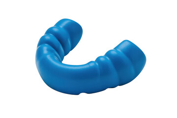 Blue mouthguard sports isolated on a transparent background