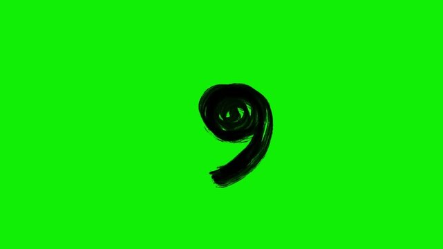 Hand-Drawn Comma Punctuation 2D Animation Green Screen Asset | Sketchy Hand-Drawn Comma Motion Overlay | Expressive Comma Symbol Animation for Video