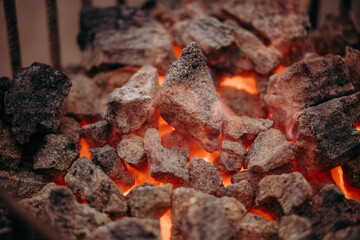 Węgiel rozżarzony do czerwoności © rozentuzjazmowany
