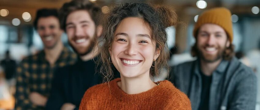 Young professionals from a variety of backgrounds in a workplace