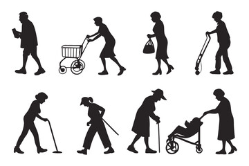 Naklejka premium silhouettes of people vector